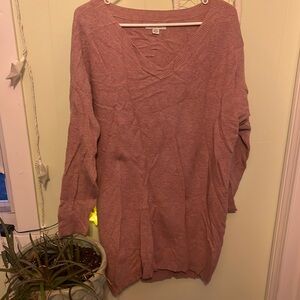 Dusty pink sweater dress /long sweater